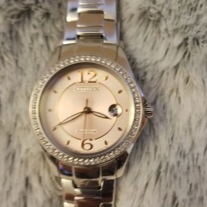 Citizen silver tone watch eco drive